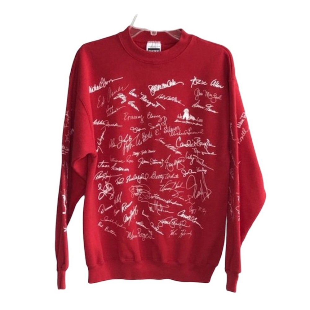 Actors and Others for Animals signature sweatshirt in red and white size Large